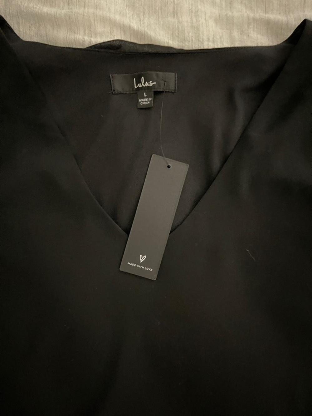 Lulu's Black V-Neck Shift Dress - Picture 2 of 3